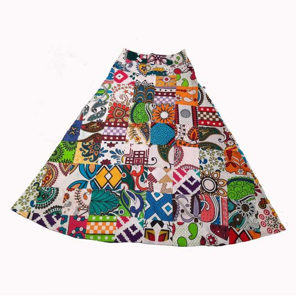 Flared Skirt - Patched Kanga