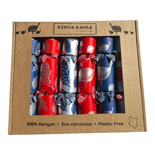 Silver Christmas Crackers 003 (set of 6)