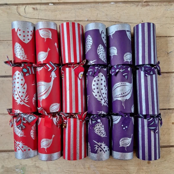 Silver Christmas Crackers 011 (set of 6)
