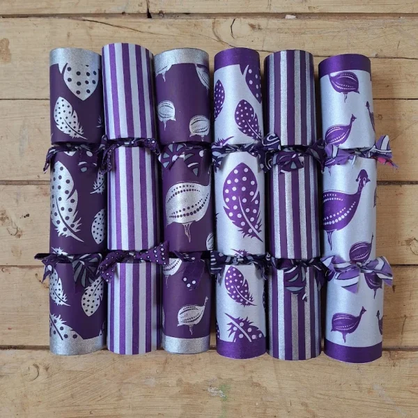 Silver Christmas Crackers 012 (set of 6)