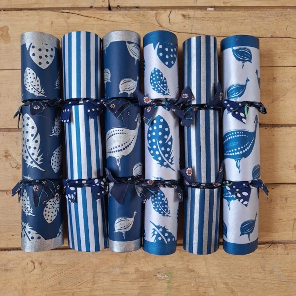 Silver Christmas Crackers 013 (set of 6)